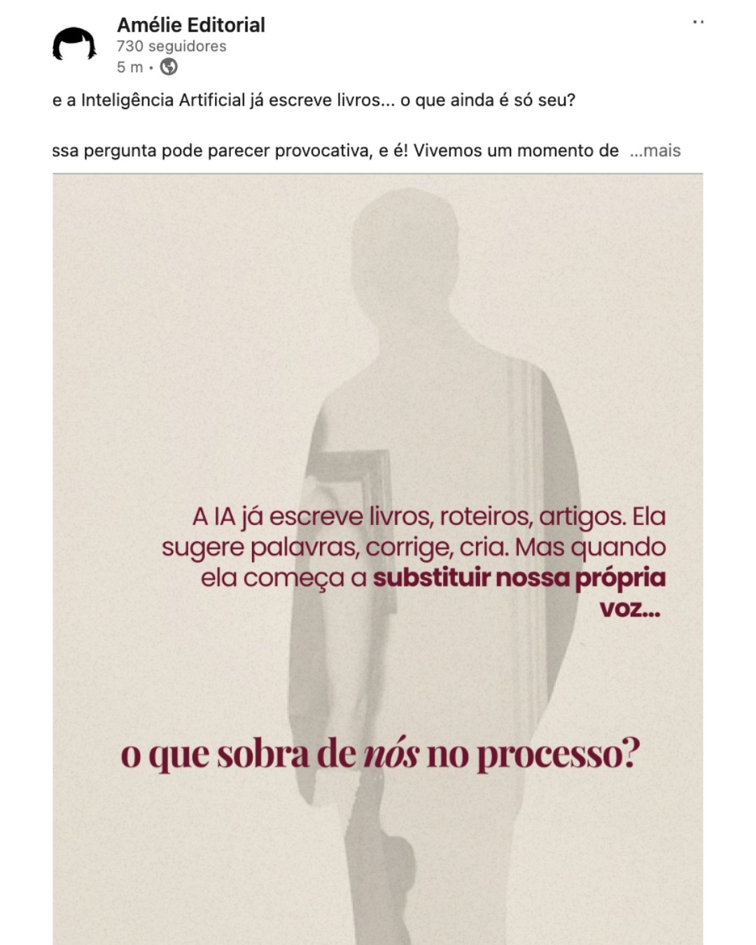 Post — E a Inteligência Artificial já escreve livros?
